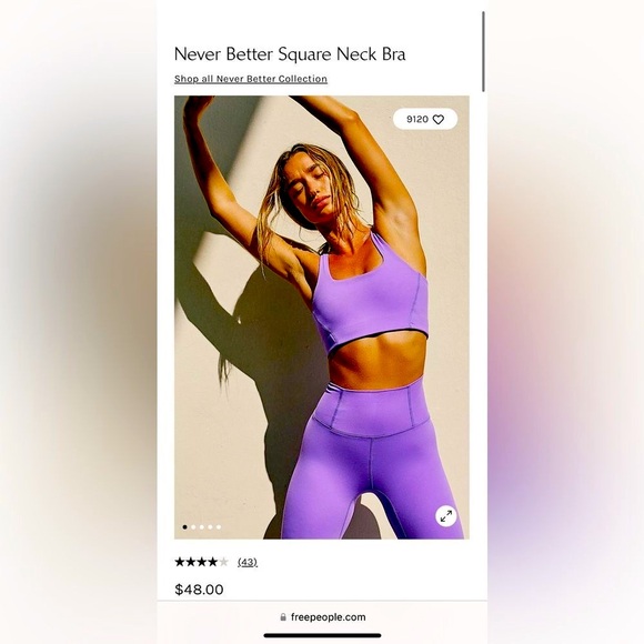 NWT Free people never better square neck bra size Small - Picture 1 of 3